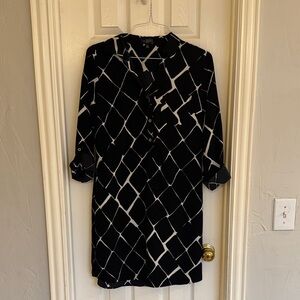 The Limited Ashton Black and White Shirt Dress